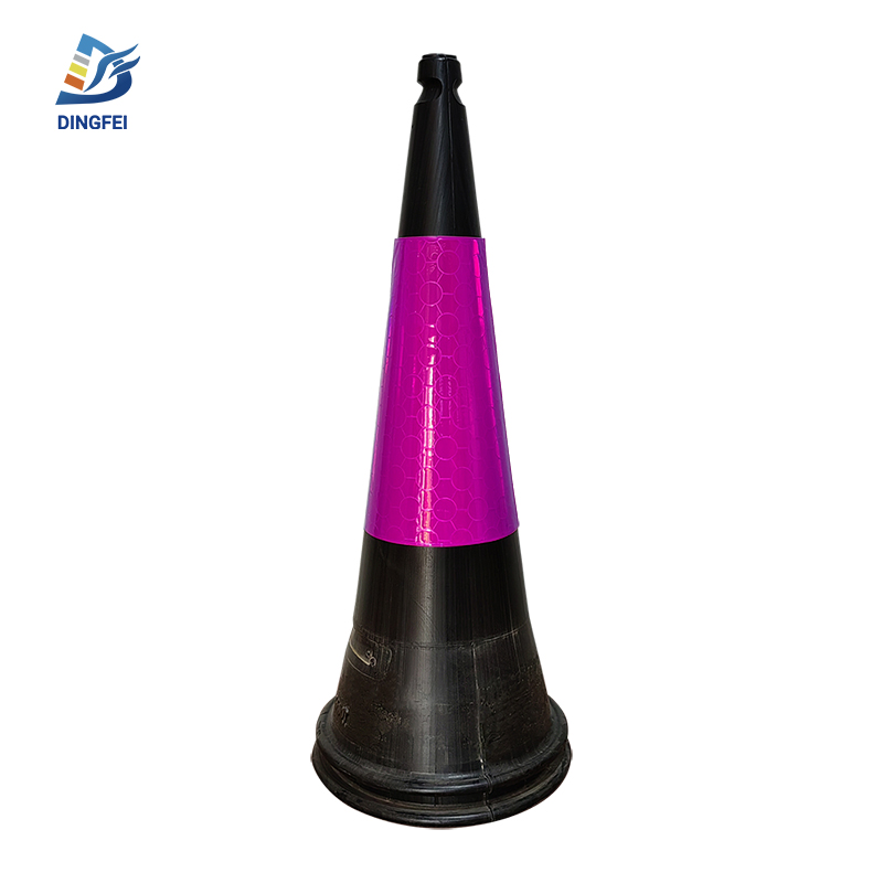 Rose Red Reflective Cone Sleeve for Traffic Cone - 